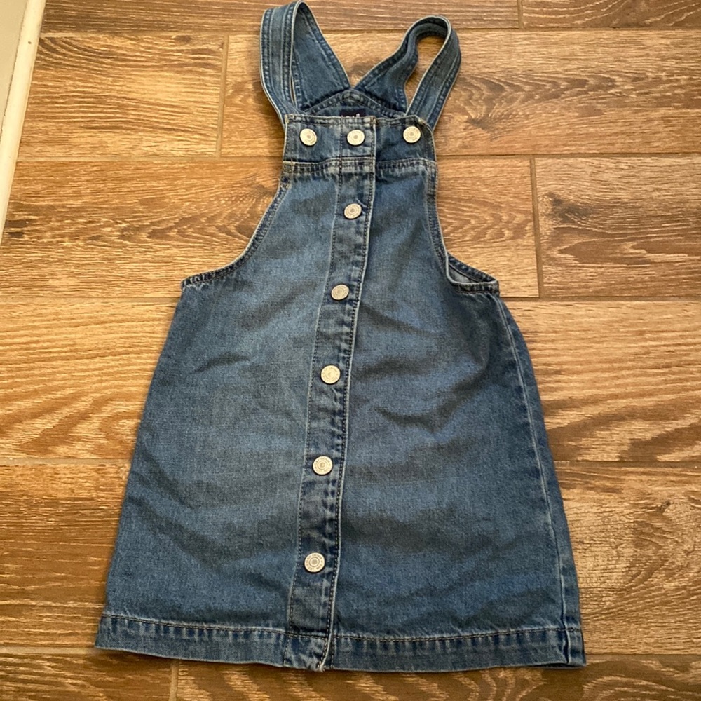 Girls gap denim skirt overalls
